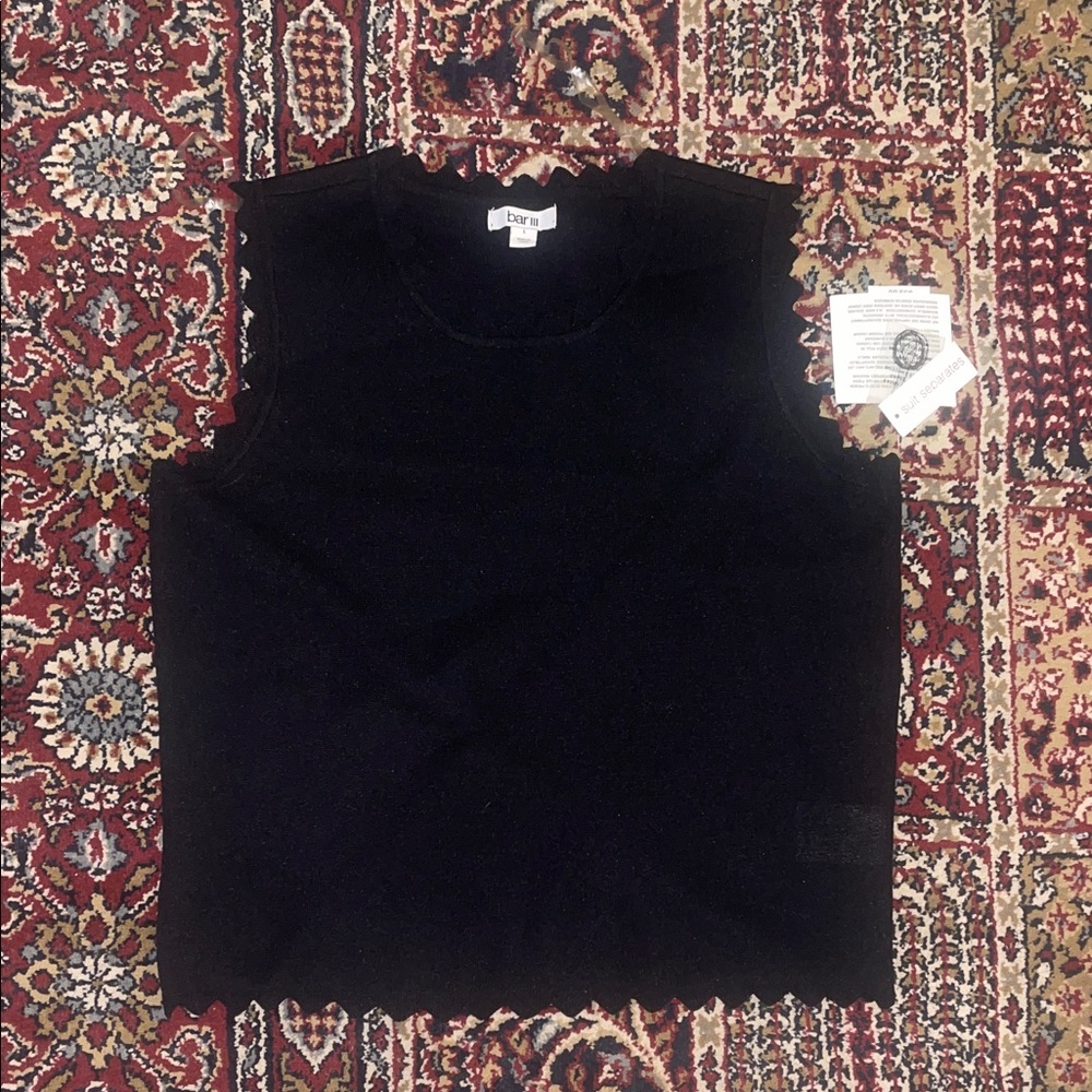 bar III Black Sleeveless Top